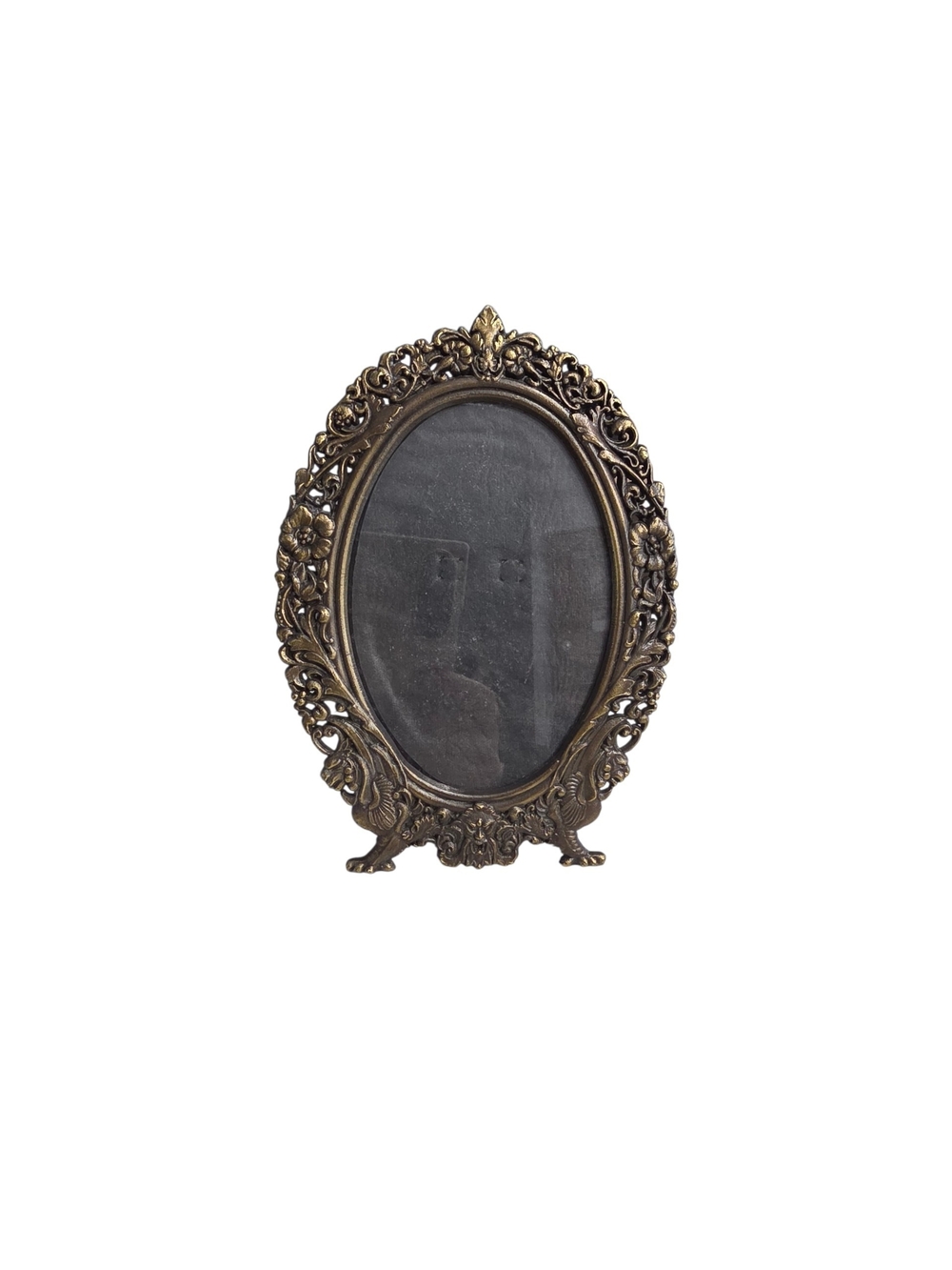 Ornate Oval Decorative Picture Frame in Bronze Finish